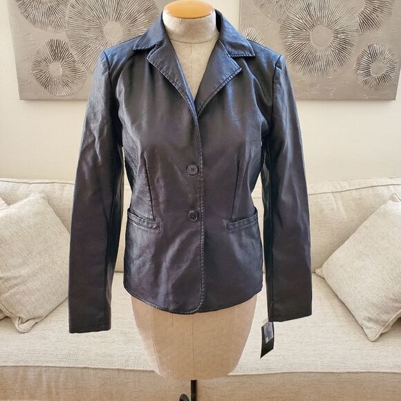 Bagatelle Garment Dyed Faux Leather Jacket sz S - Picture 3 of 15